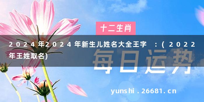 2024年2024年新生儿姓名大全王字 :(2022年王姓取名)